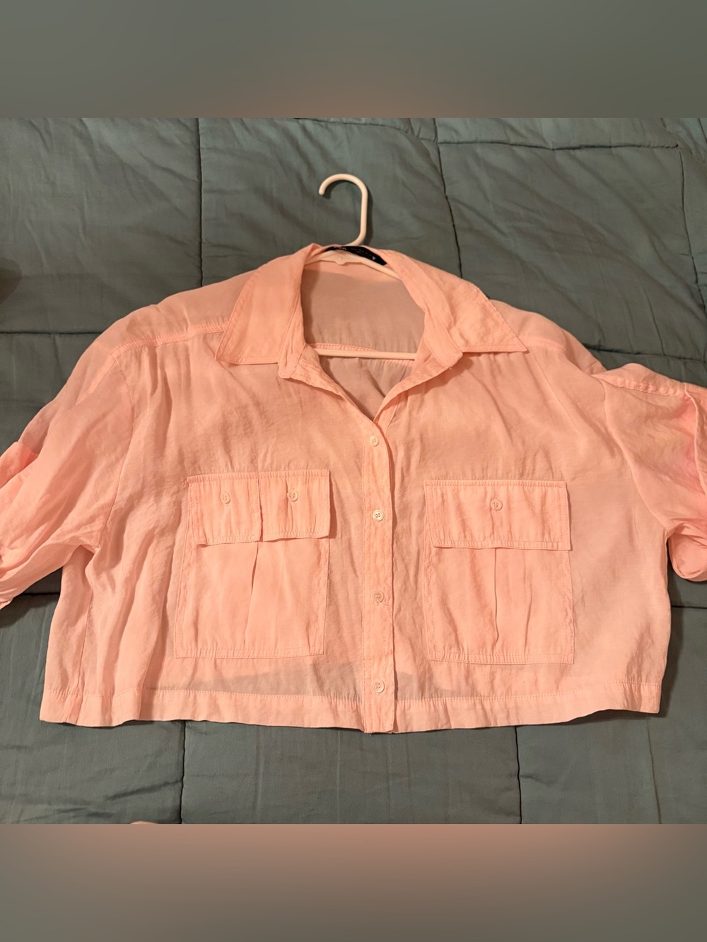 Zara Cropped Button-Front Women's Shirt